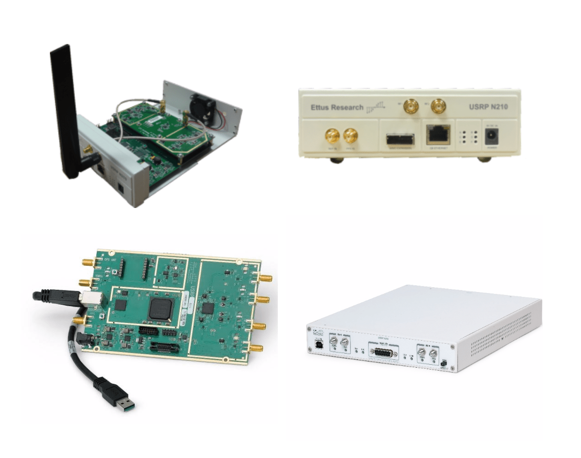 Figure 6: USRP N210 Device (upperside), USRP B210 Device and USRP X310 Device (lowerside)